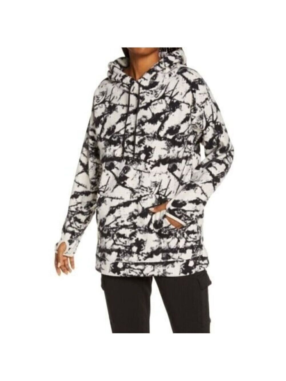 ZELLA BNWOT Cozy Polar Fleece Beige Pumice Hoodie "Rosso Print"